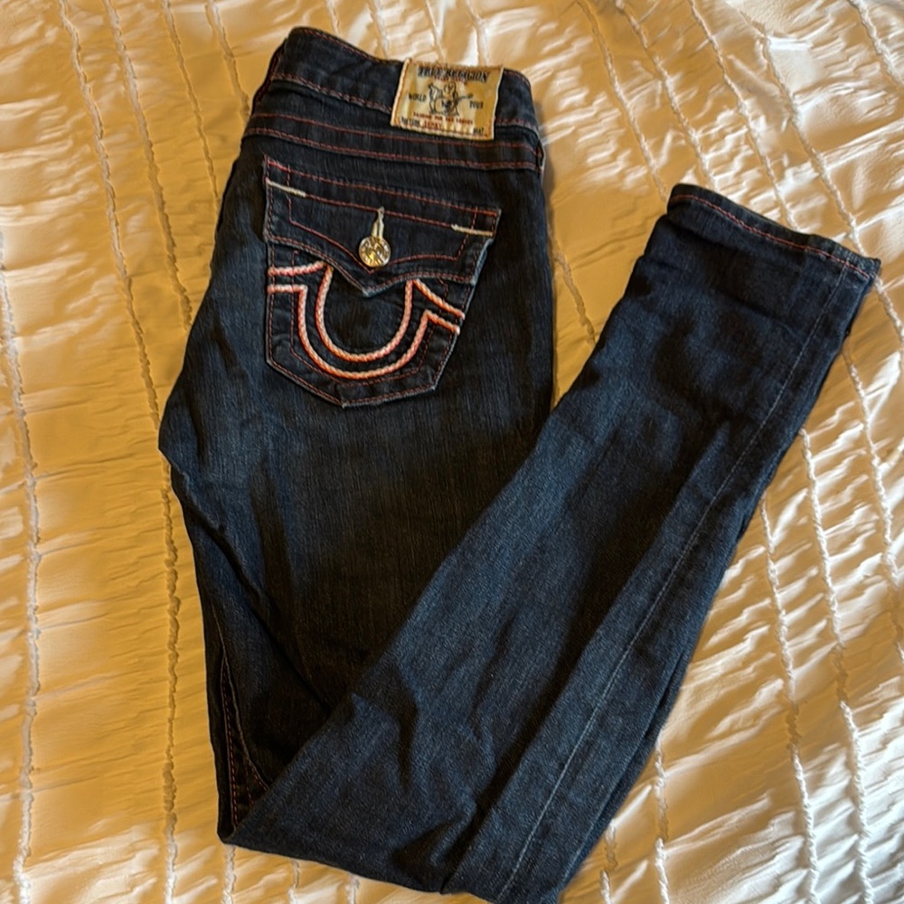 True Religion Women's Dark Blue Jeans